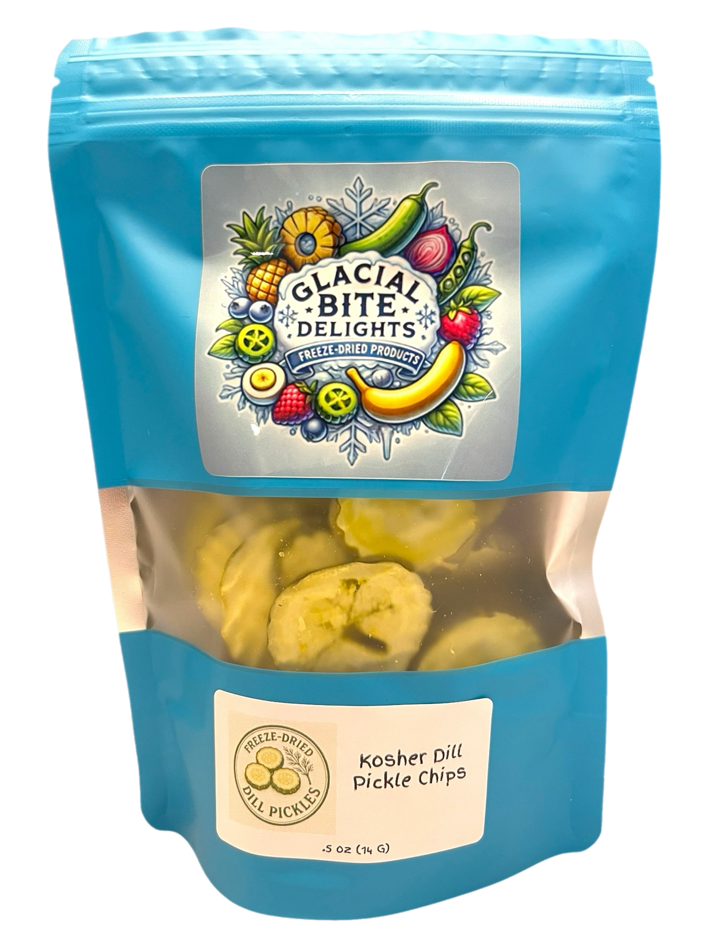 Freeze-Dried Kosher Dill Pickle Chips