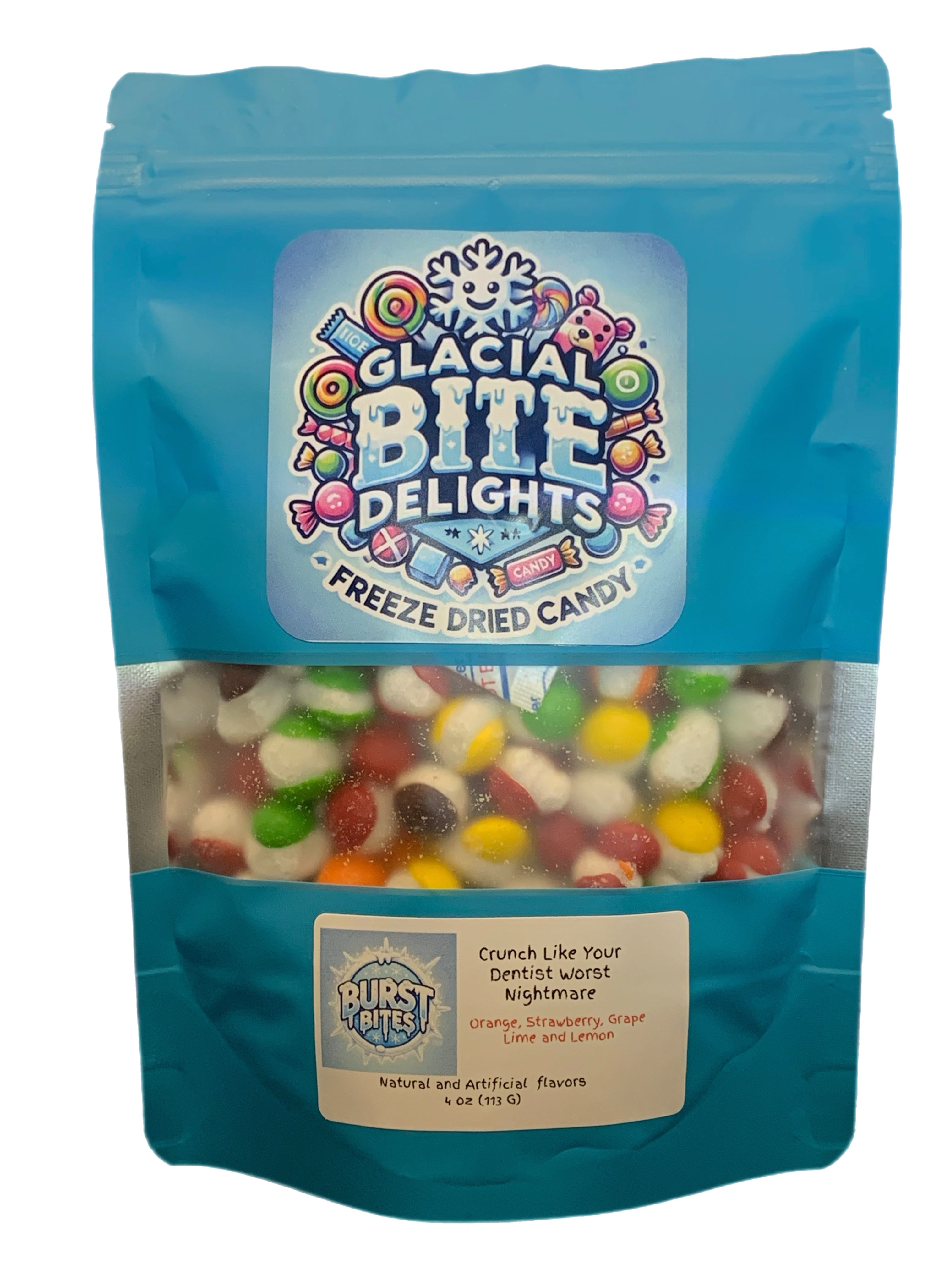 Freeze-Dried Burst Bites Candies – Glacial Bite Delights