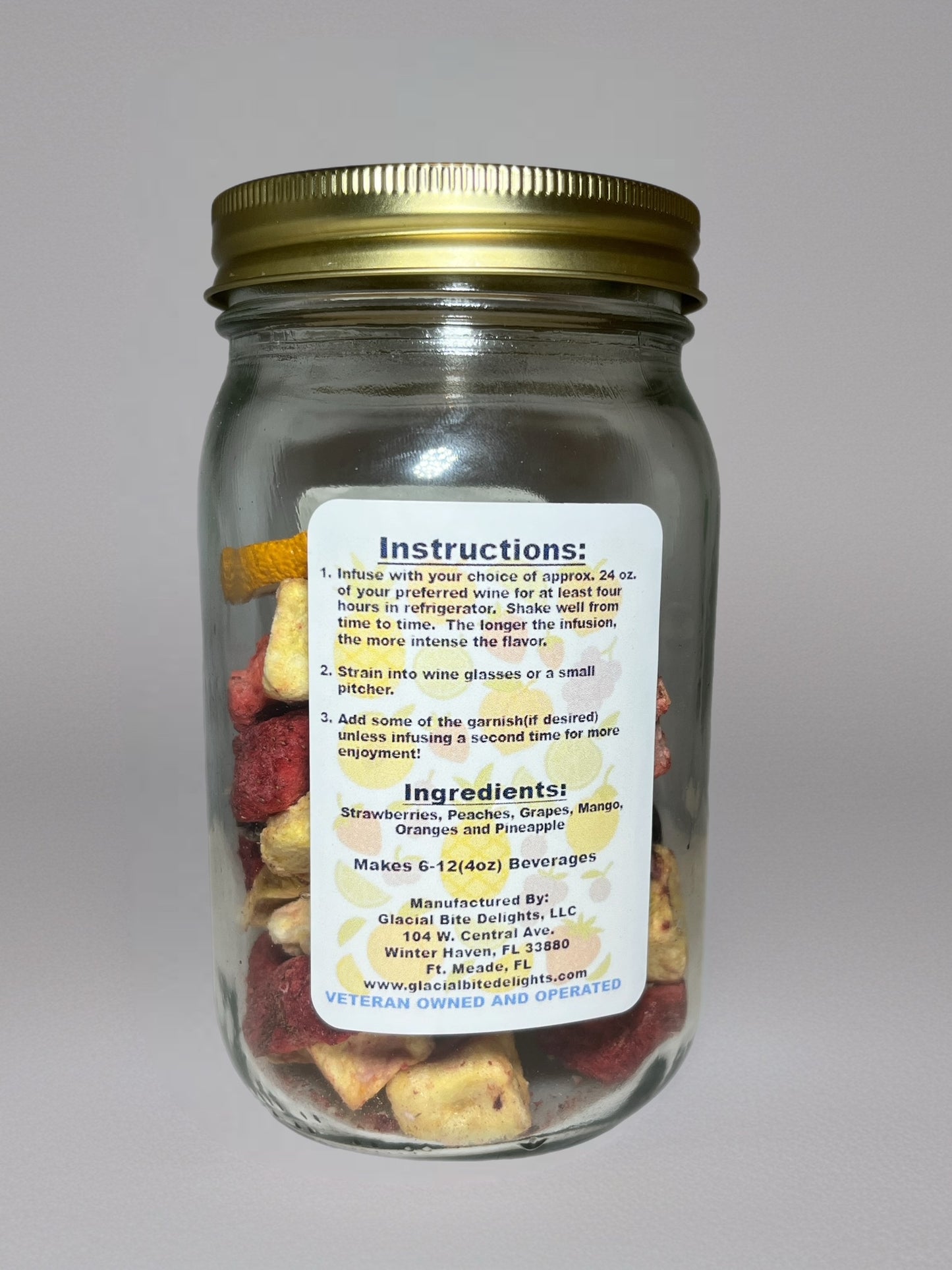 Sangria Solstice Freeze-Dried Handcrafted 32oz Cocktail Infusion Kit